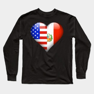 Half American Half Peruvian - Gift for Peruvian From Peru Long Sleeve T-Shirt